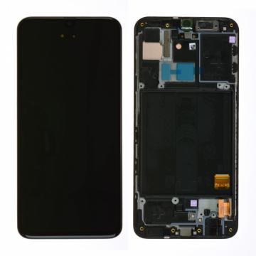 Original Écran Complet Vitre Tactile LCD Châssis SAMSUNG A40 (A405F) Service Pack Noir